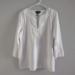 Lauren Ralph Lauren Blouse White Long-Sleeve T-shi